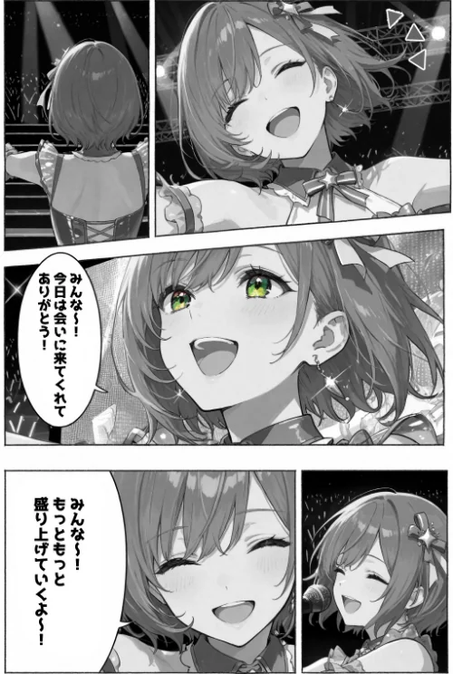 【エロ】今日だけは...君だけのアイドル【棒消し修正版】(単話)/作者(愛罠) 試し読みサンプル 2ページ目