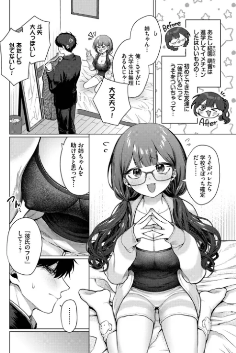 【エロ】彼氏のフリして！（単話）/作者（ハマチ コミックバベル編集部） 試し読みサンプル 2ページ目