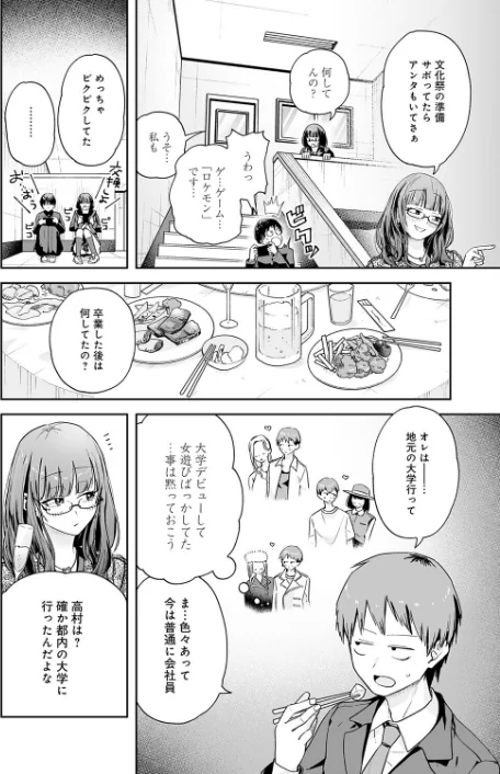 【エロ】元陰キャ達の同窓会（単話）/作者（ふわふわドリル） 試し読みサンプル 6ページ目