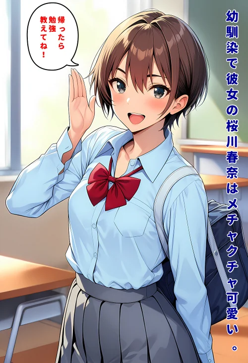 【エロ】人気者のボーイッシュ幼馴染は、イケメンにはなびかないのに俺にはデレてすぐイク【モザイク版】/作者(暇人クラブ) 試し読みサンプル 2ページ目