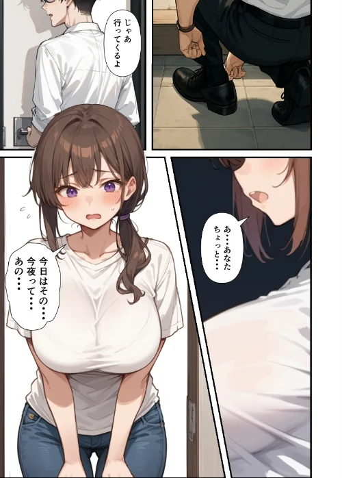 【エロ】セックスレスに悩む若妻（30）12年ぶりに制服を着てイチャラブセックスする話【モザイク版】/作者（あくめ君） 試し読みサンプル 2ページ目
